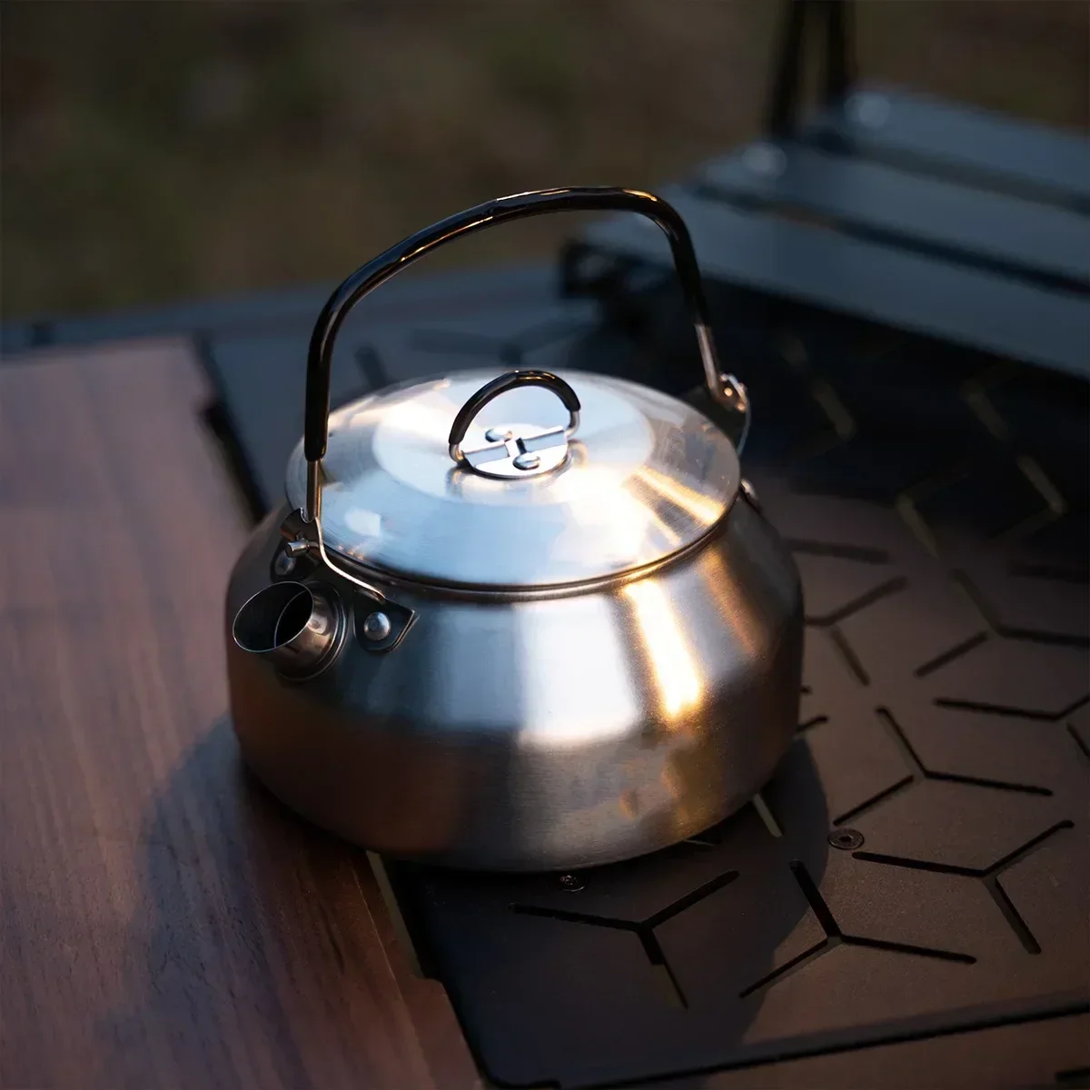 Camping Cooking Kettle - 스테인레스 스틸 주전자 0.8L 휴대용 초경량