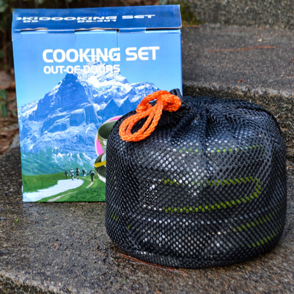 Camping Lightweight Cooking Pot - 1세트 야외 캠핑 조리기구 세트 휴대용