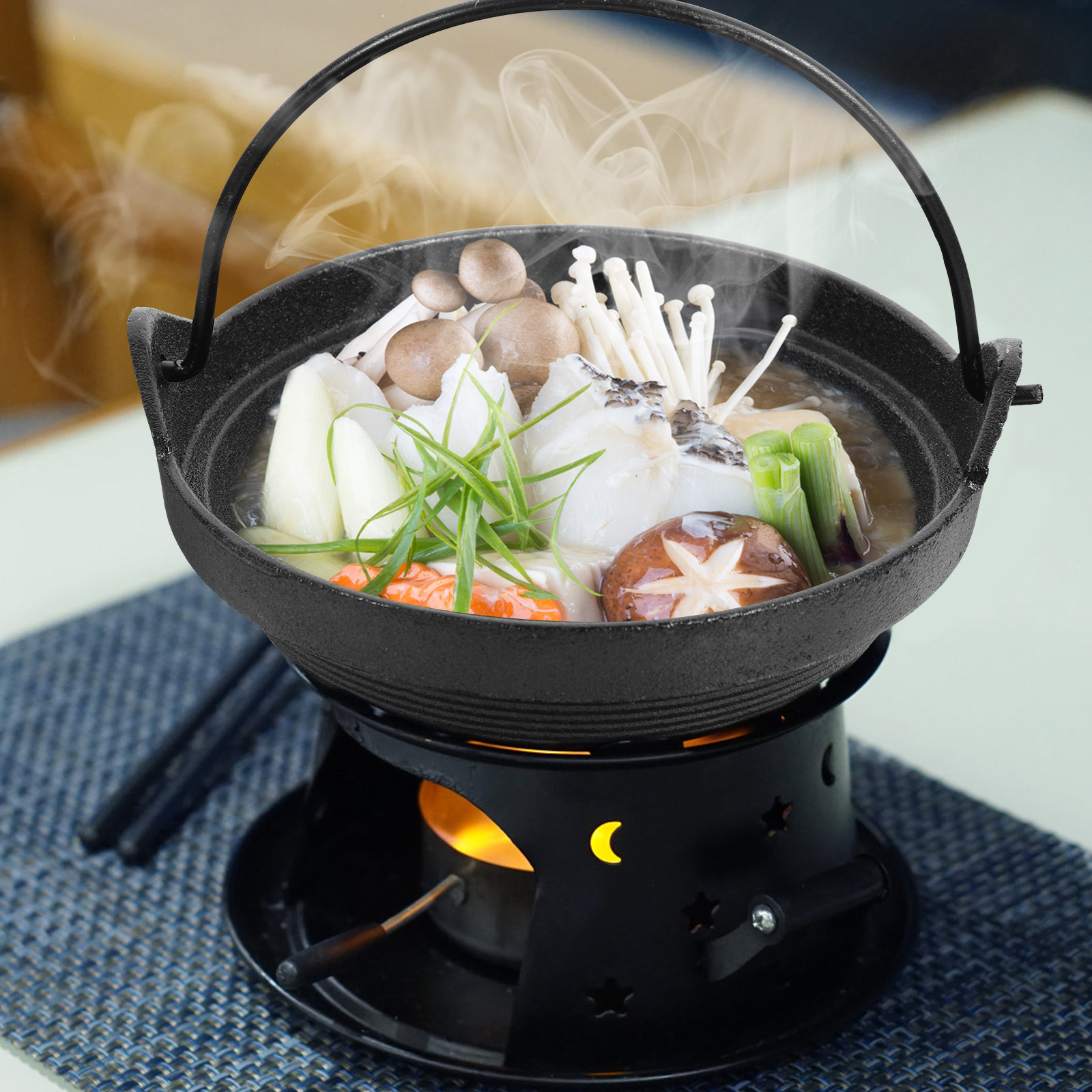 Japanese Camping Cooking - 1세트 주철 스기야키 일본식 핫팟 논스틱