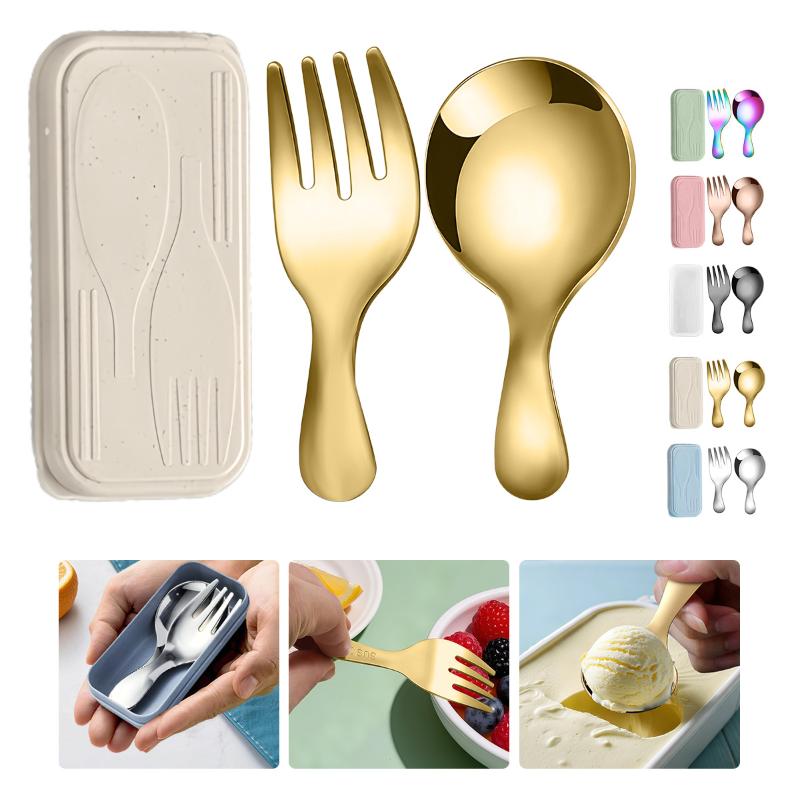 Camping Cooking Cutlery Set - 스테인리스 스틸 식기 세트 숟가락 포크