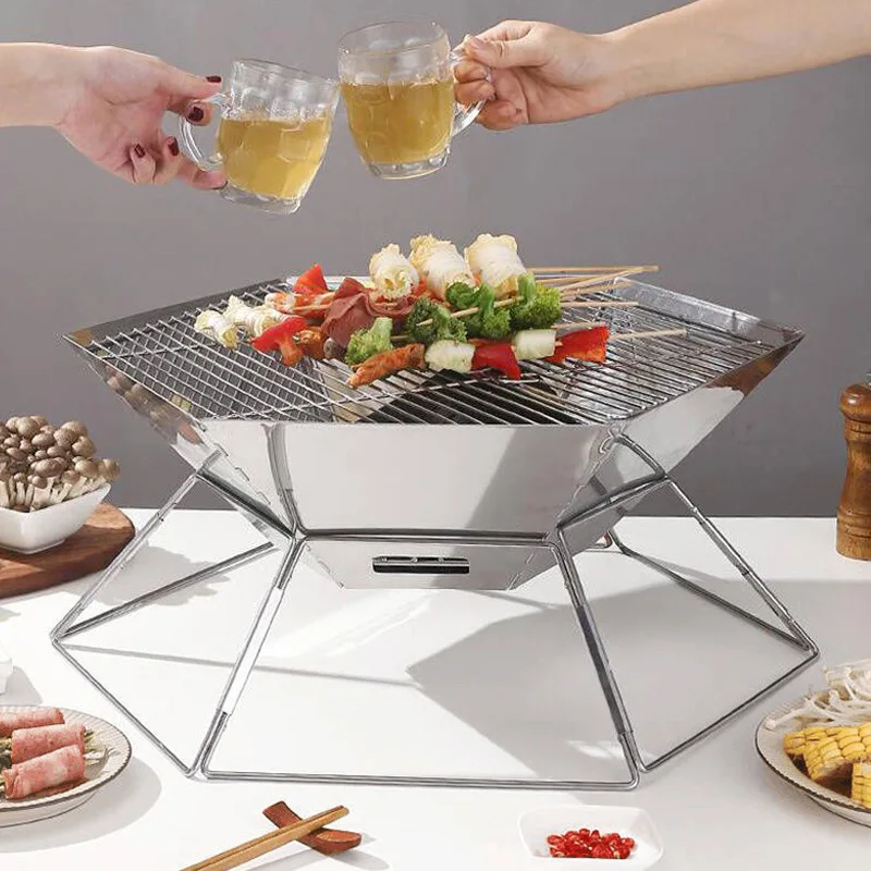 Camping Cooking Must Haves - 휴대용 접이식 카본 BBQ 그릴, 야외용