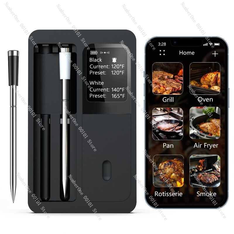 Meat Thermometer Camp - 무선 블루투스 디지털 디스플레이 고기 온도계,
