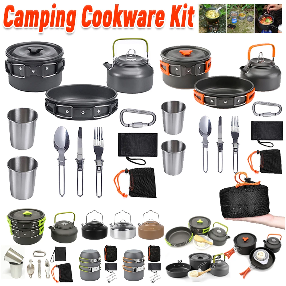 Camping Cooking Kettle - 캠핑 조리기구 세트 주전자 냄비 프라이팬