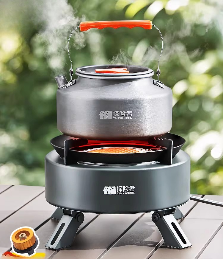 Camping Cooking Box Set - 휴대용 분리형 가스 스토브 야외 캠핑