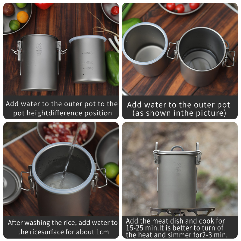 KEITH 순티타늄 밥짓기 냄비 900ml 초경량 접이 - Camping Cooking Kettle 리뷰 및 가격