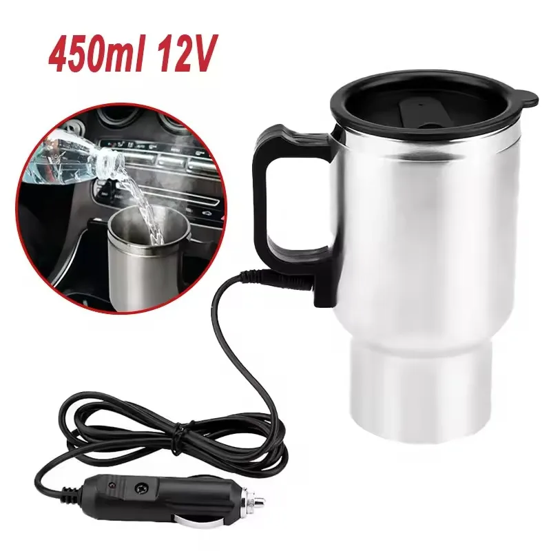 전기 가열 자동차 주전자 12V 450ml 차량용 가열 - Camping Cooking Electric 리뷰 및 가격