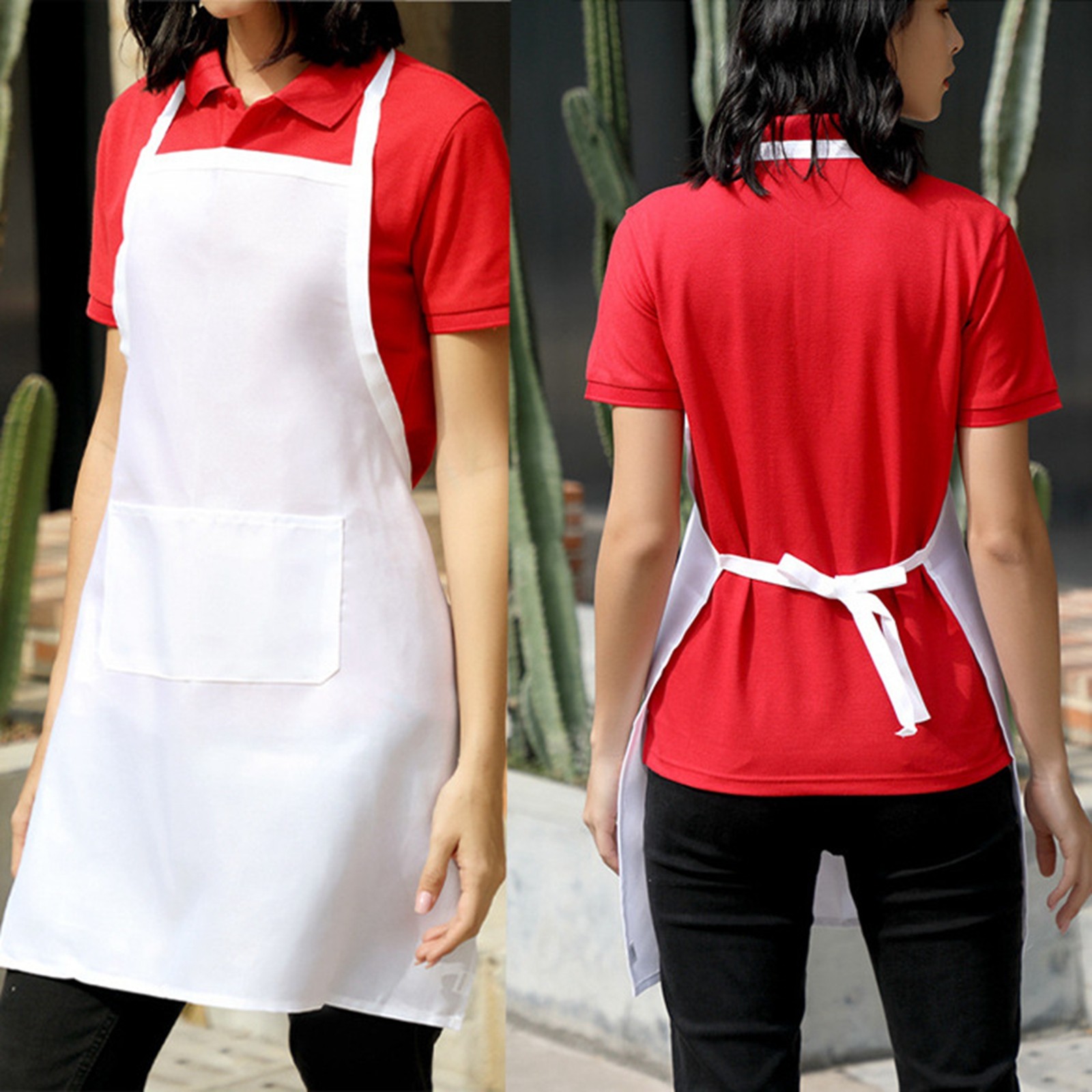 1/3pcs 여성 남성을위한 흰색 주방 앞치마 그릴 레 - Camping Cooking Apron 리뷰 및 가격