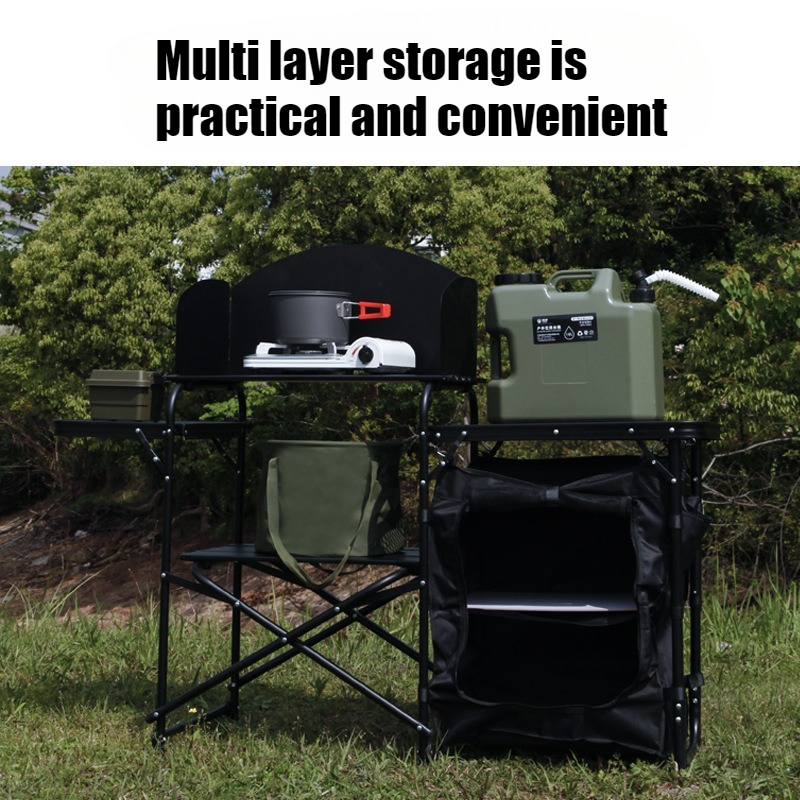 휴대용 캠핑 접이식 수납 캐비닛 알루미늄 합금 야외 안 - Camping Cooking Bench 리뷰 및 가격
