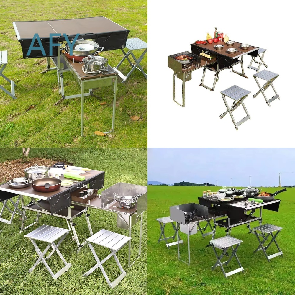 휴대용 접이식 야외 요리 그릴 식사용 바베큐 피크닉 캠 - Camping Cooking Dining Set 리뷰 및 가격
