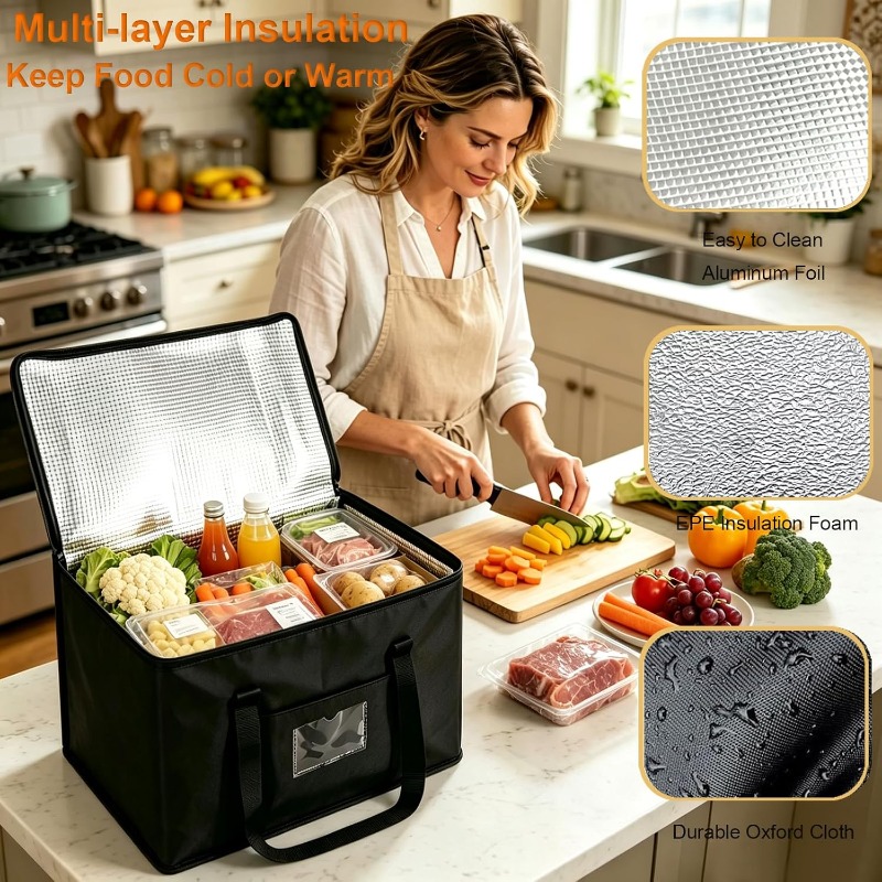 1pc 대형 절연 피크닉 쿨러 토트 백 누출 방지 열  - Camping Cooking Food 리뷰 및 가격