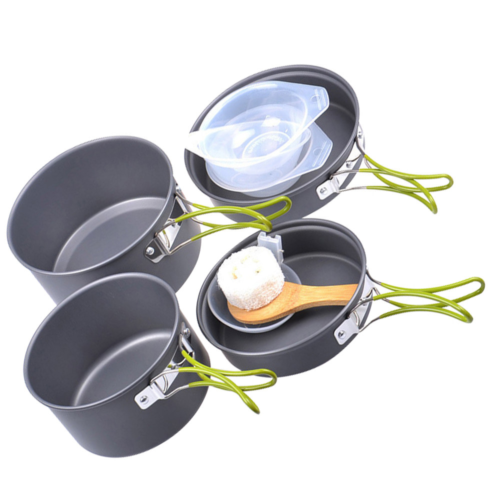1세트 야외 캠핑 조리기구 세트 휴대용 알루미늄 냄비  - Camping Lightweight Cooking Pot 리뷰 및 가격