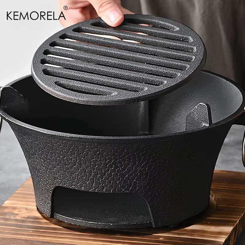 1 세트 주철 숯 난로 야외 캠핑 바베큐 바비큐 떡 숯 - Japanese Camping Cooking 리뷰 및 가격