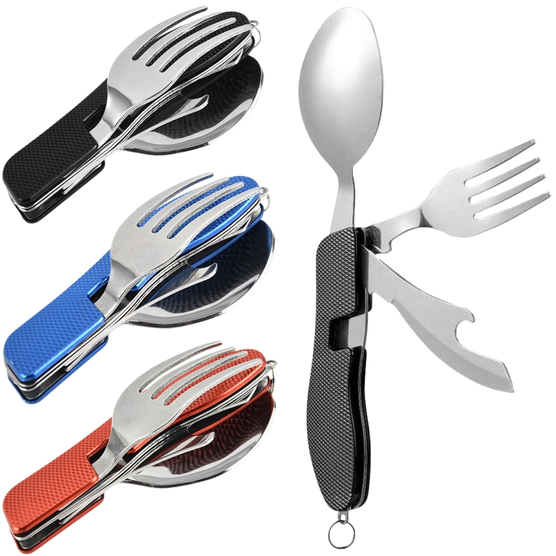 4 in1 접이식 캠핑 식기 세트 다기능 나이프 포크  - Camping Cooking Cutlery Set 리뷰 및 가격
