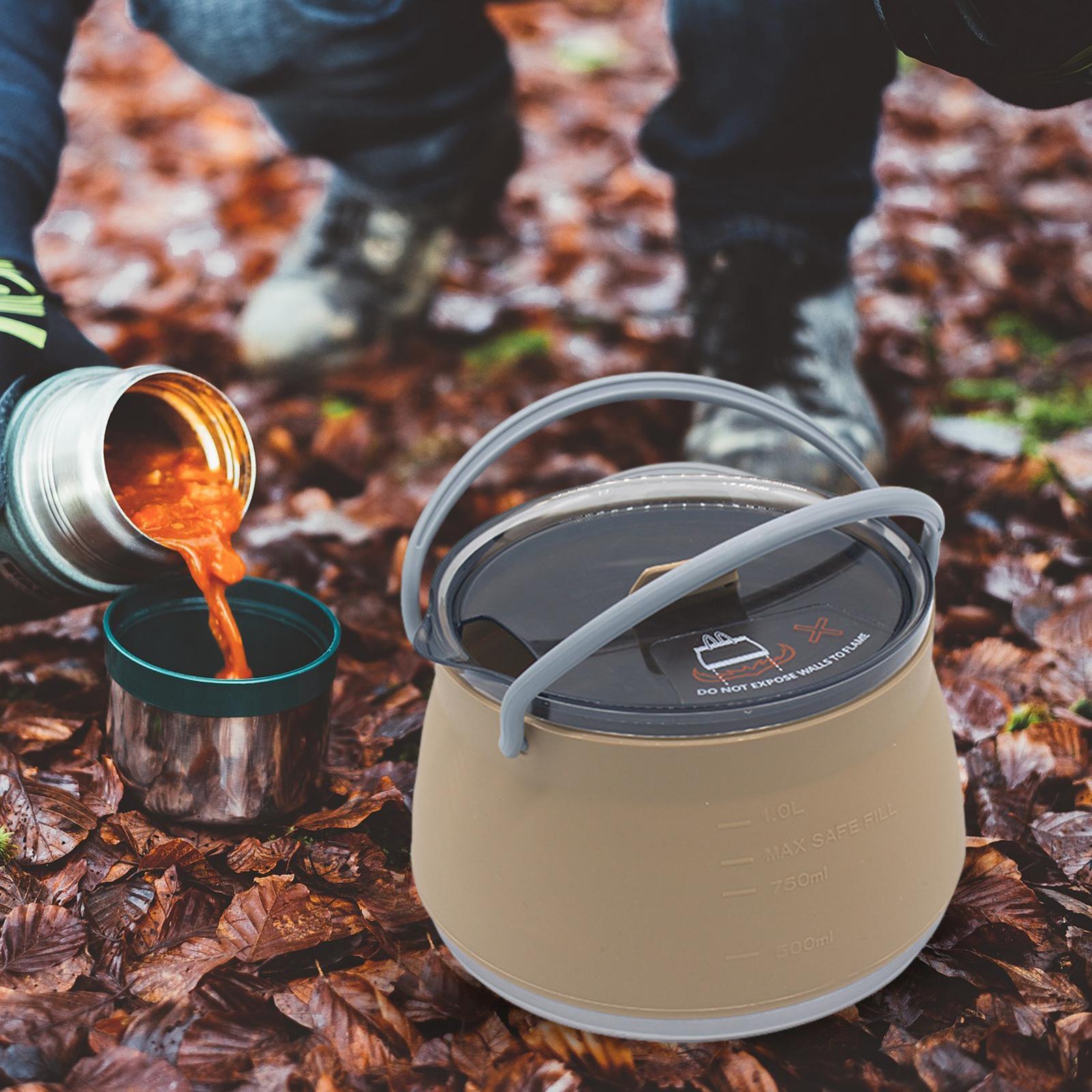 접이식 캠핑용 실리콘 조리용 냄비 여행용 접이식 주전자 - Camping Cooking Kettle 리뷰 및 가격