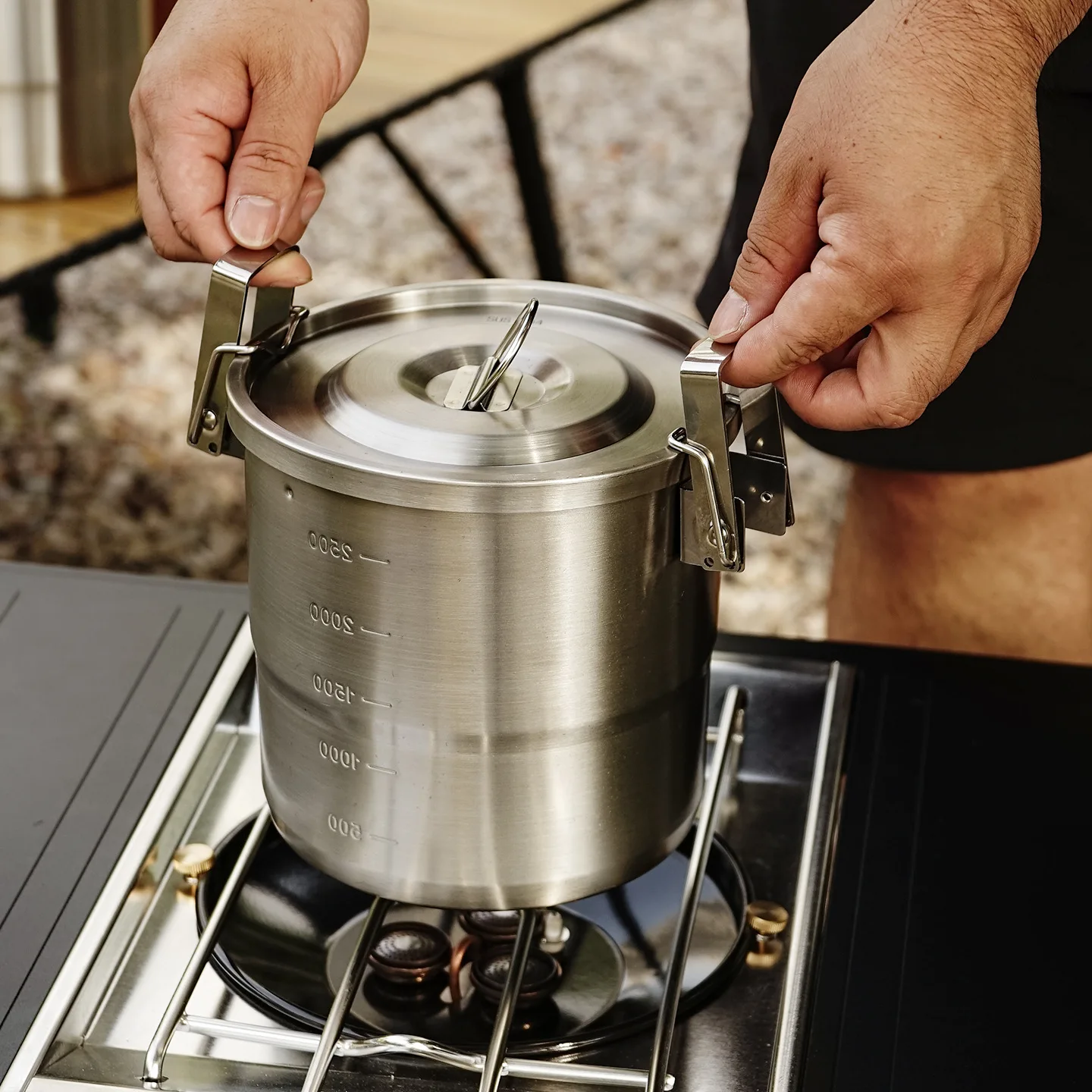 야외 캠핑 304 스테인리스 스틸 휴대용 풀세트 조리기 - Camping Hanging Cooking Pot 리뷰 및 가격