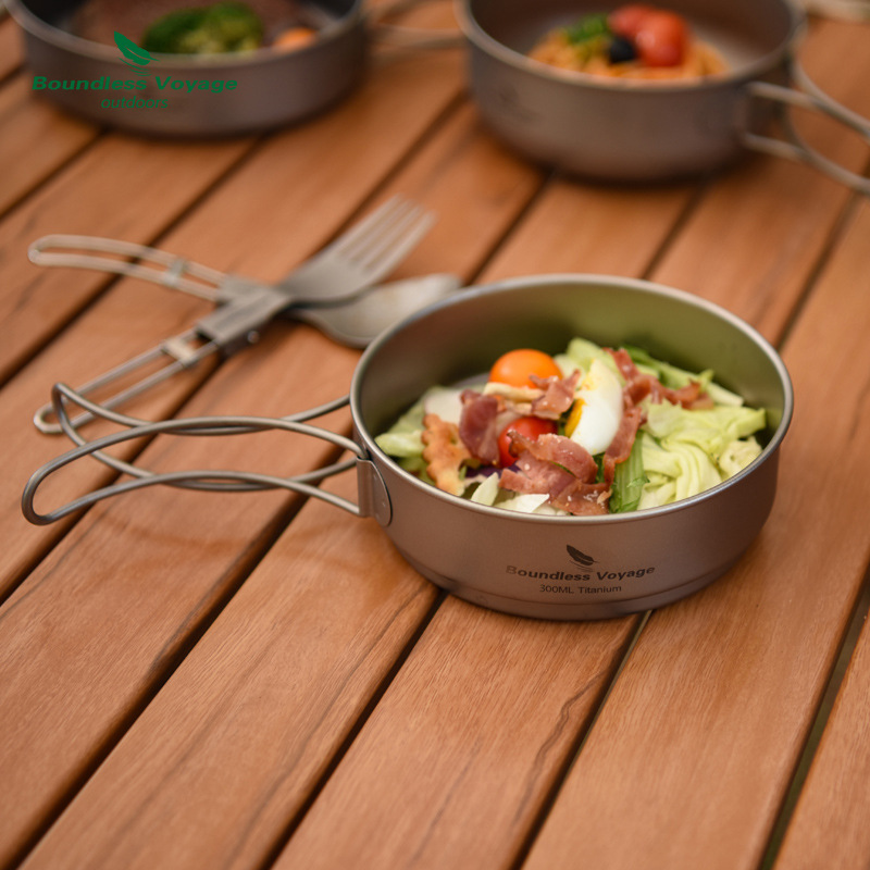 순수 티타늄 접이식 손잡이 냄비 세트, 초경량 휴대용, - Camping Lightweight Cooking Pot 리뷰 및 가격