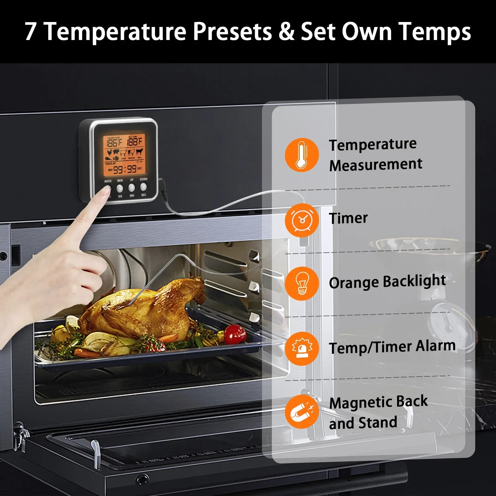 LCD 디지털 고기 온도계 금속 BBQ 온도계 오븐용  - Meat Thermometer Camp 리뷰 및 가격