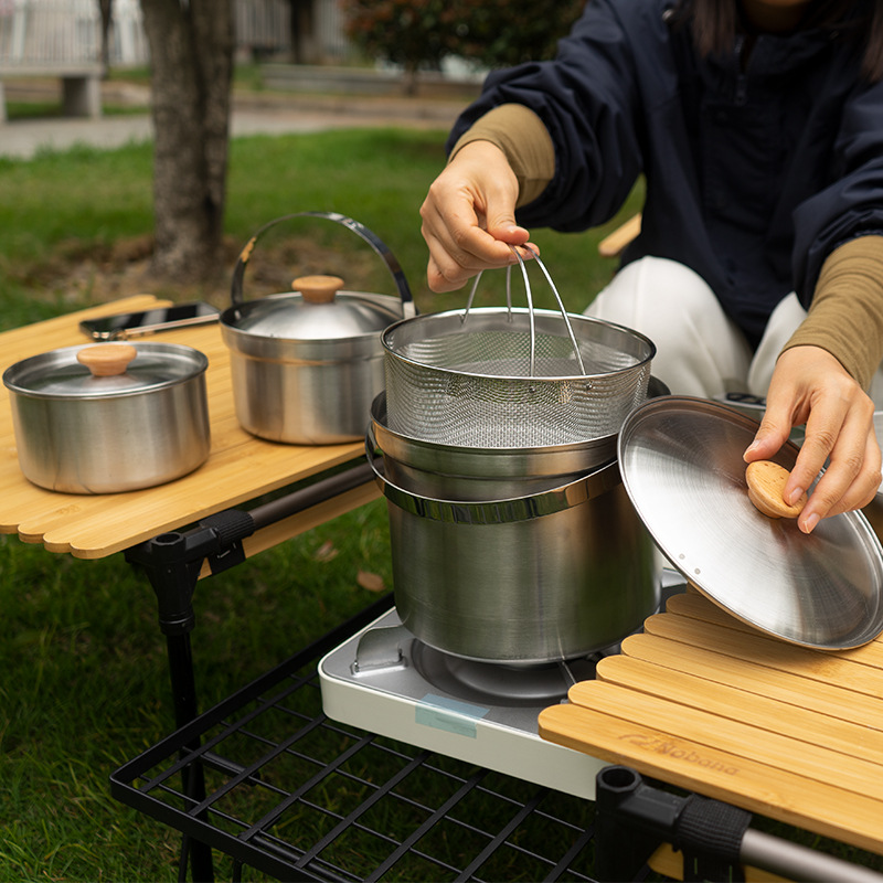 NOBANA 최신 야외 스테인레스 스틸 냄비 세트 캠핑 - Camping Cooking Kettle 리뷰 및 가격