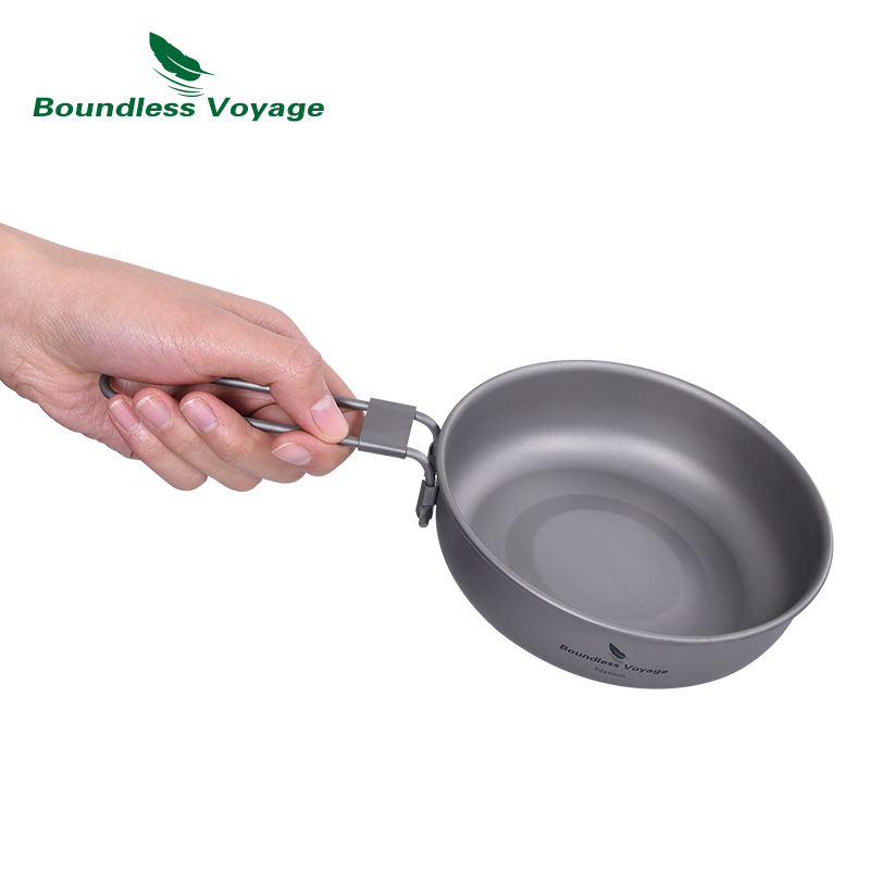 무한 항해 접이식 손잡이가있는 초경량 티타늄 프라이팬  - Camping Cooking Tin 리뷰 및 가격