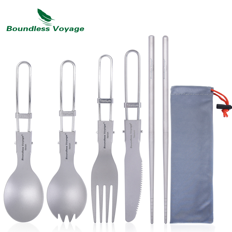 무한 항해 티타늄 캠핑 식기 접이식 스푼 스포크 포크  - Camping Cooking Cutlery Set 리뷰 및 가격