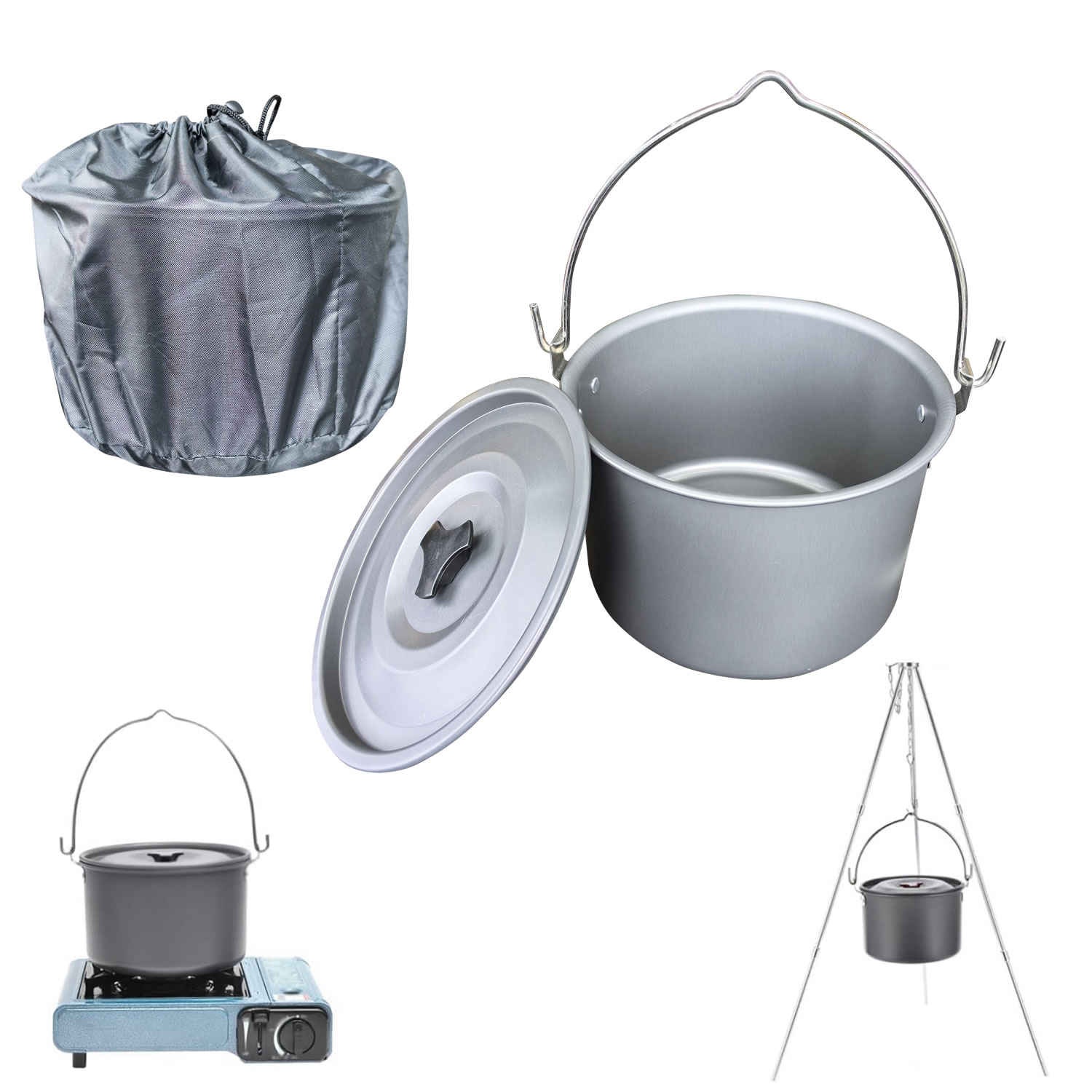 4L 야외용 걸이식 냄비 캠핑 피크닉 대형 수프 냄비  - Camping Hanging Cooking Pot 리뷰 및 가격