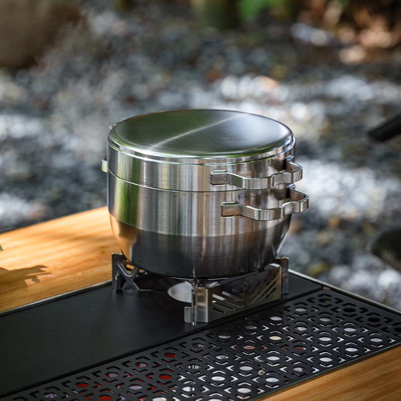 두꺼운 스테인리스 스틸 야외용 걸이형 냄비 쿠커 스튜  - Camping Hanging Cooking Pot 리뷰 및 가격