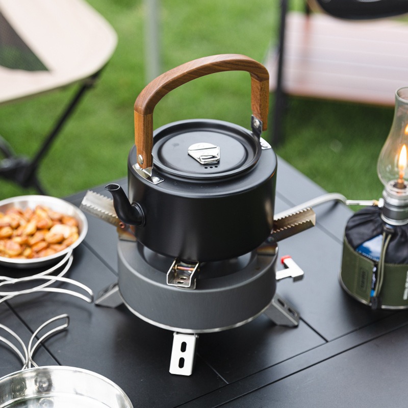 1.2L 경량 알루미늄 합금 캠핑 주전자(나무 손잡이  - Camping Lightweight Cooking Pot 리뷰 및 가격