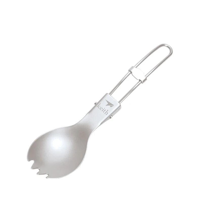 키이스 야외 티타늄 접이식 숟가락 스포크 나이프 포크  - Camping Cooking Cutlery Set 리뷰 및 가격