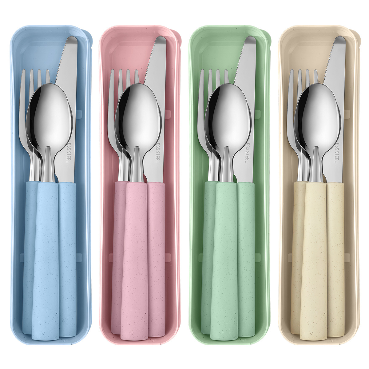 스테인리스 스틸 휴대용 나이프, 포크, 스푼 식기 세트 - Camping Cooking Cutlery Set 리뷰 및 가격