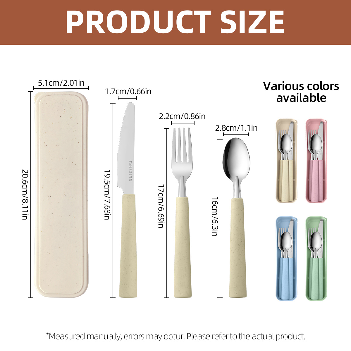 스테인리스 스틸 휴대용 나이프, 포크, 스푼 식기 세트 - Camping Cooking Cutlery Set 리뷰 및 가격