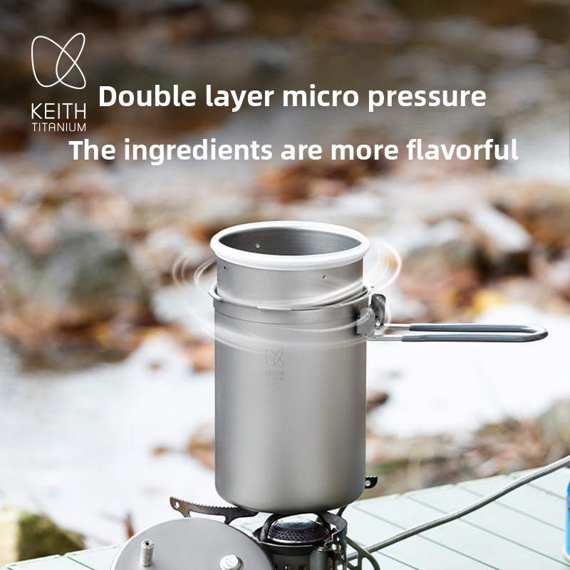 Keith  신제품 초경량 티타늄 압력솥 TI6302  - Camping Lightweight Cooking Pot 리뷰 및 가격