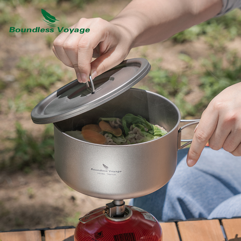 Boundless Voyage 티타늄 캠핑 냄비, 뚜껑 - Camping Cooking Tin 리뷰 및 가격