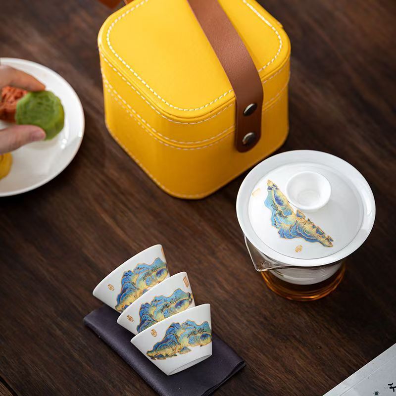 여행용 제이드 화이트 도자기 차 세트, 공푸 차 도구  - Camping Cooking Tin 리뷰 및 가격