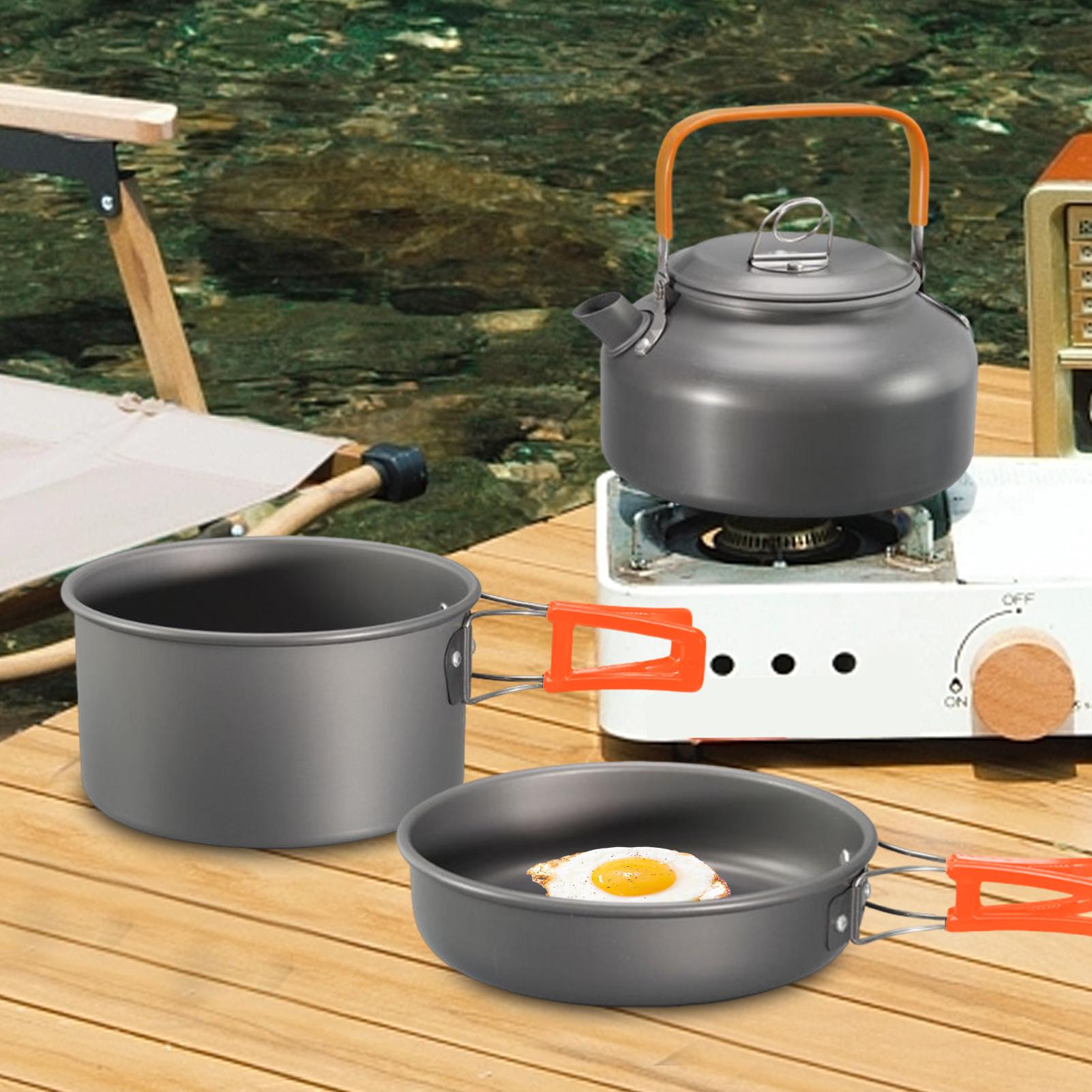 캠핑 조리기구 캠핑용 냄비 세트 논스틱 경량 냄비 팬  - Camping Lightweight Cooking Pot 리뷰 및 가격