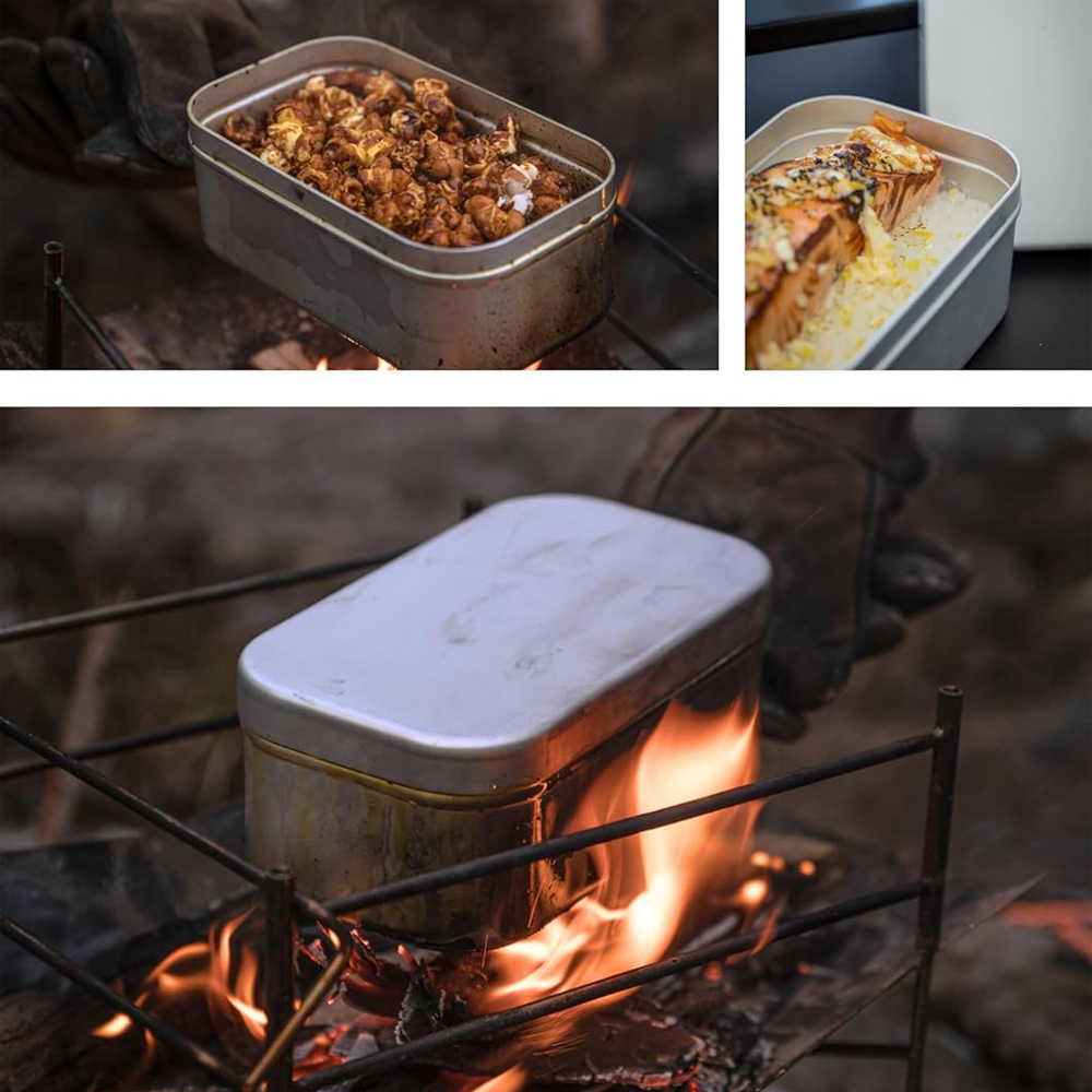 접이식 도시락 상자 손잡이, 성인용 도시락 용기, 알루 - Camping Cooking Tin 리뷰 및 가격