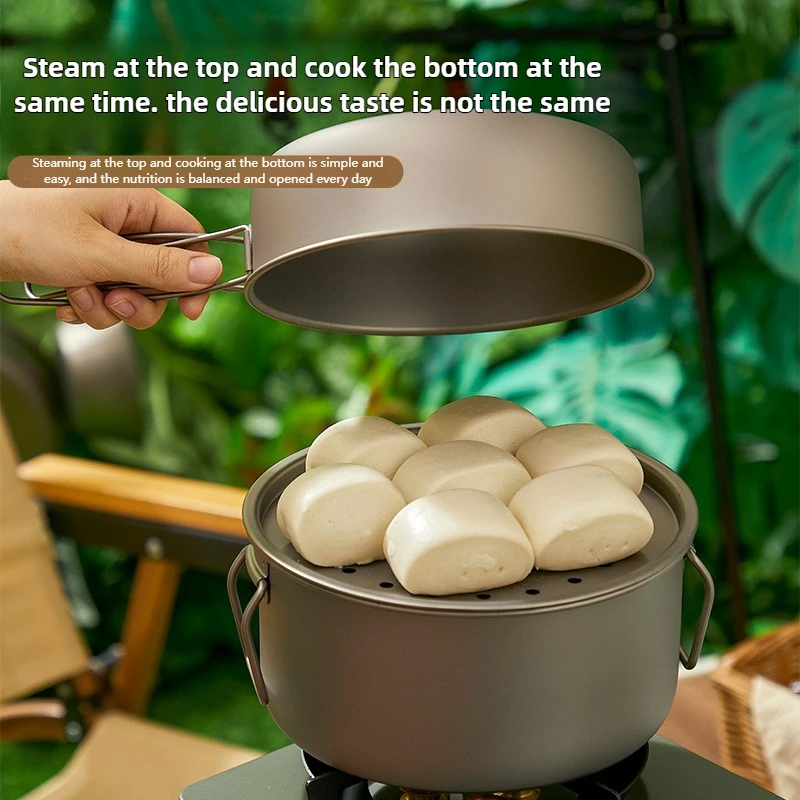 티타늄 야외 냄비 세트 피크닉 캠핑 세트 식기 접이식  - Camping Lightweight Cooking Pot 리뷰 및 가격